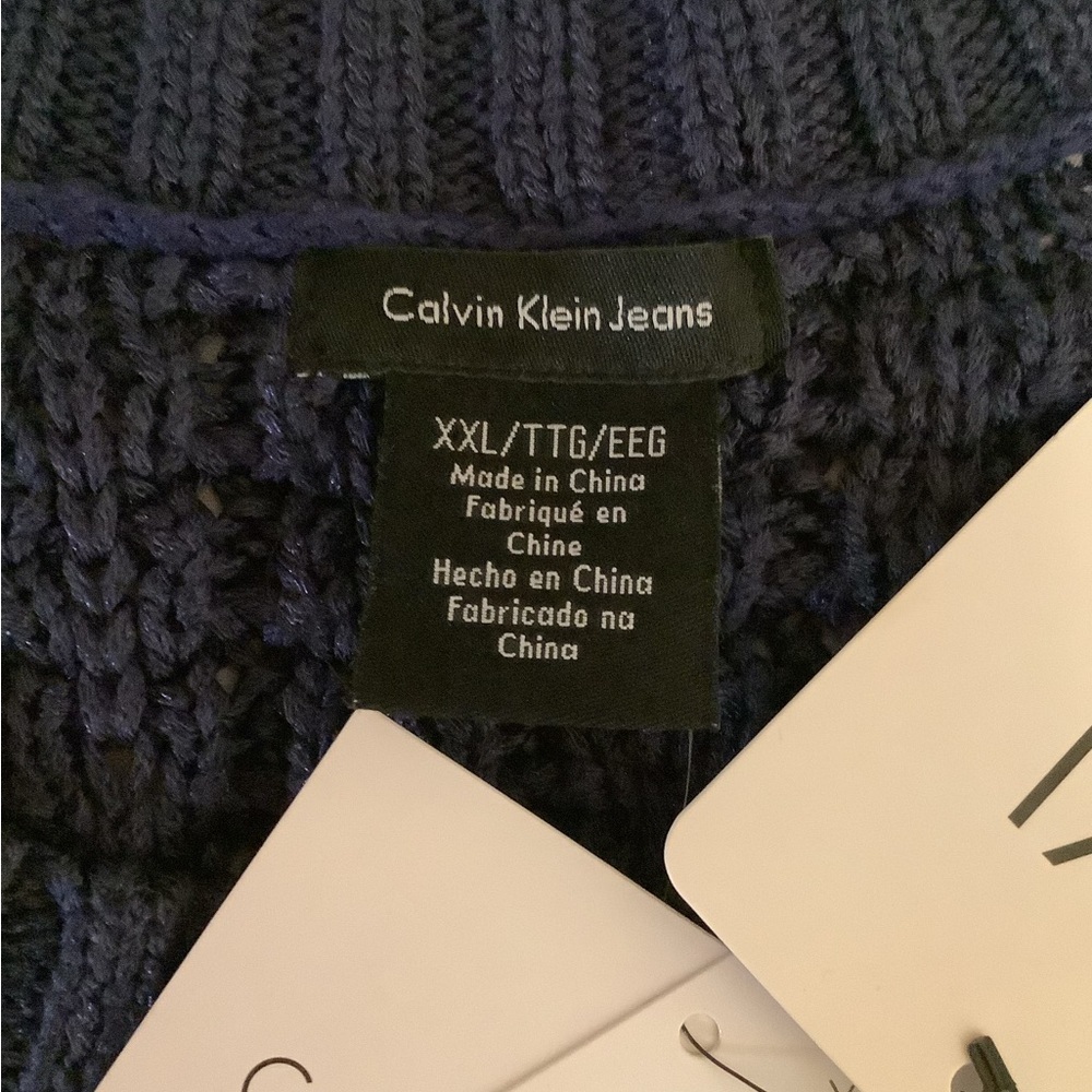 Calvin Klein jeans Women’s pullover core texture mixed crew sweater XXL - Picture 4 of 10